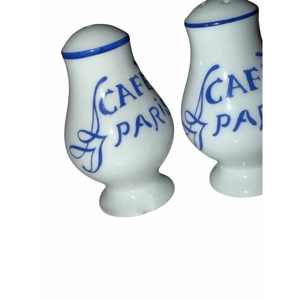 Cafe Paris Vintage Salt And Pepper Shakers